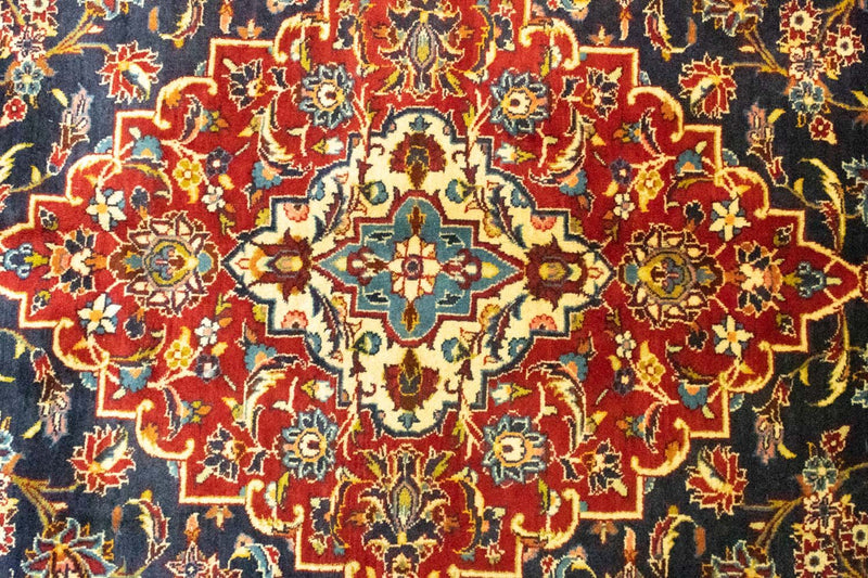 Dywan perski - Keshan - 405 x 294 cm - niebieski