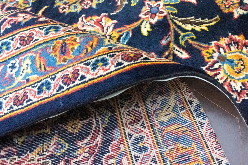 Dywan perski - Keshan - 396 x 287 cm - niebieski