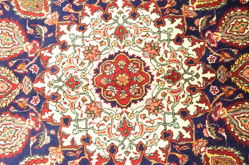 Dywan perski - Tabriz - 392 x 305 cm - niebieski