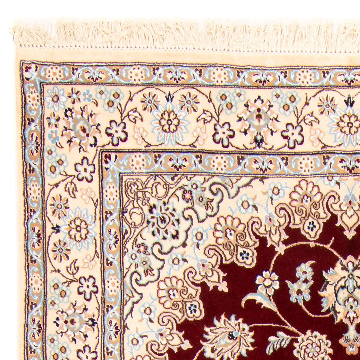 Dywan perski - Nain - Królewski - 241 x 153 cm - ciemna czerwień