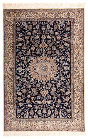 Dywan perski - Nain - Premium - 205 x 128 cm - ciemnoniebieski