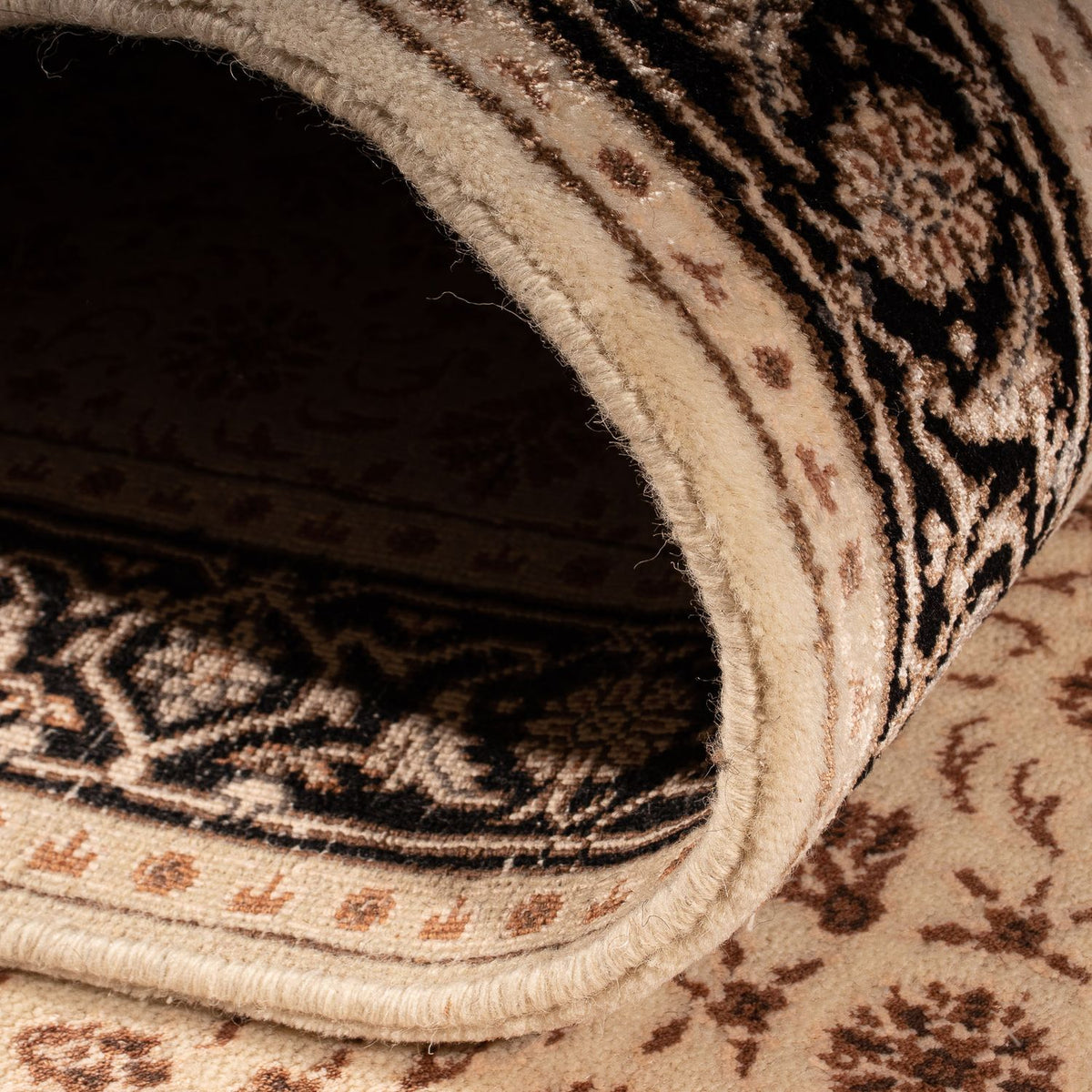 Biegacz Dywan perski - Bijar - 362 x 81 cm - beżowy