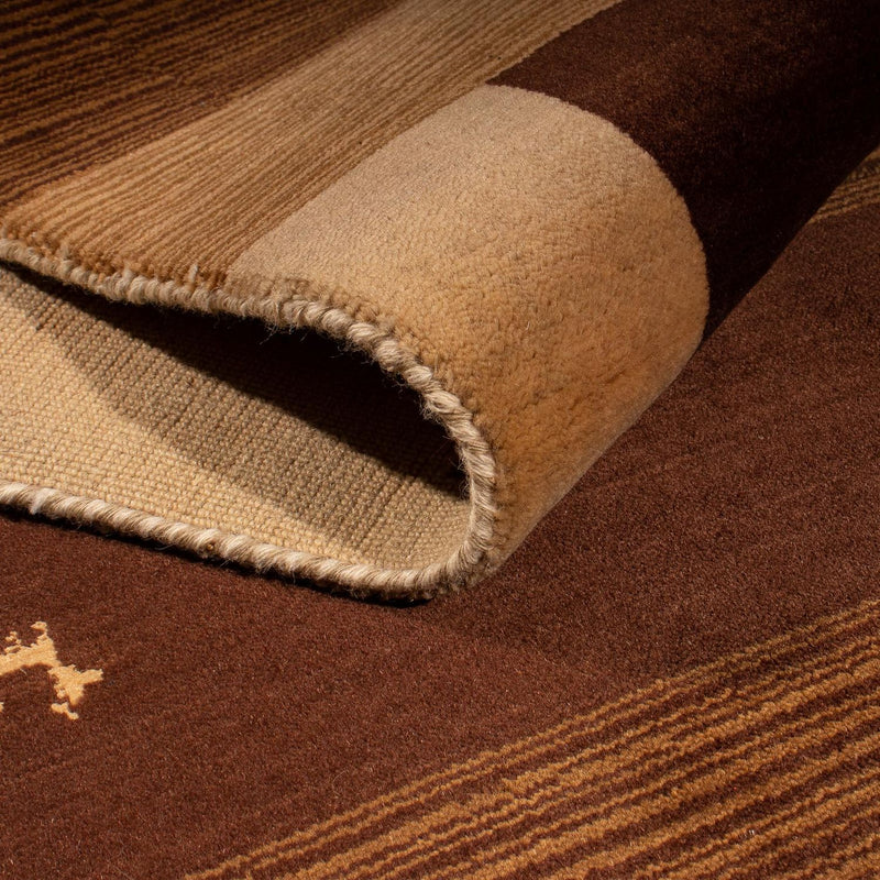 Biegacz Dywan Gabbeh - Miękki - 301 x 82 cm - brązowy