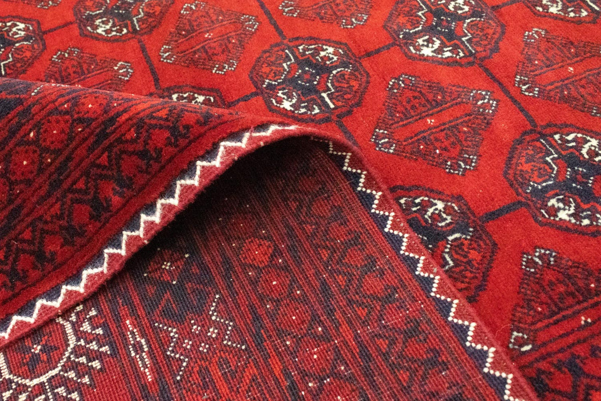 Afgański dywan - Bukhara - 301 x 195 cm - ciemna czerwień