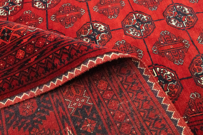 Afgański dywan - Bukhara - 298 x 200 cm - ciemna czerwień