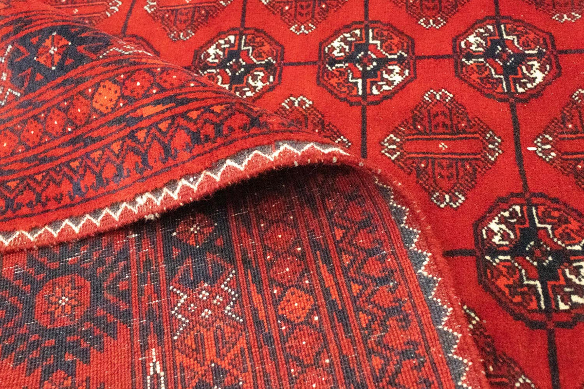 Afgański dywan - Bukhara - 299 x 198 cm - ciemna czerwień