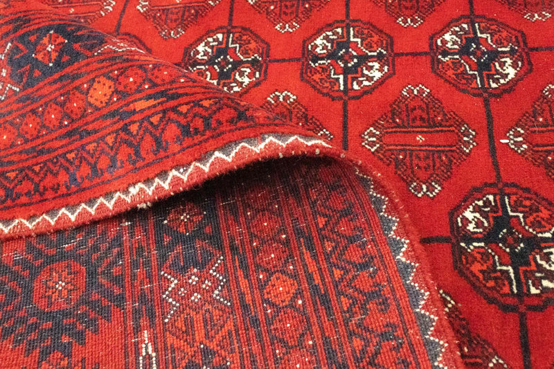 Afgański dywan - Bukhara - 299 x 198 cm - ciemna czerwień