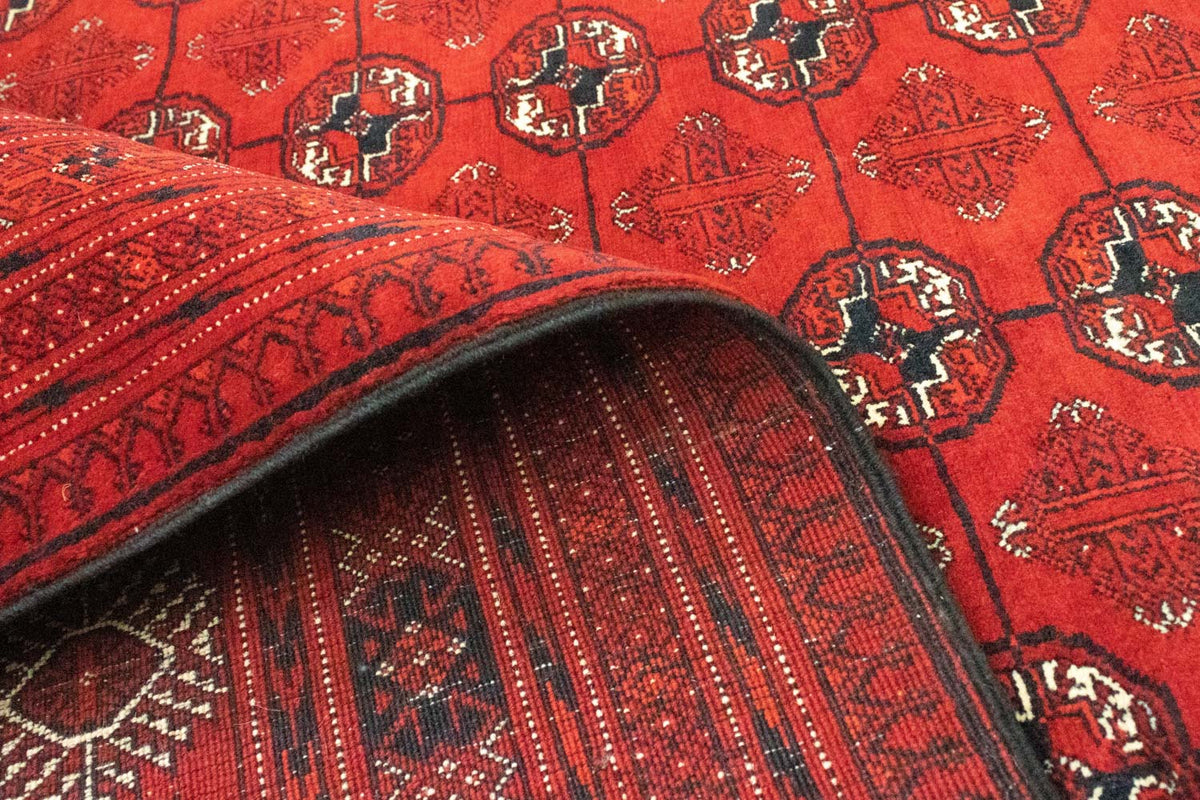 Afgański dywan - Bukhara - 294 x 203 cm - ciemna czerwień