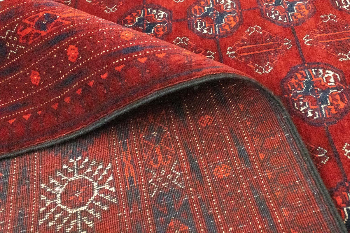 Afgański dywan - Bukhara - 301 x 196 cm - ciemna czerwień