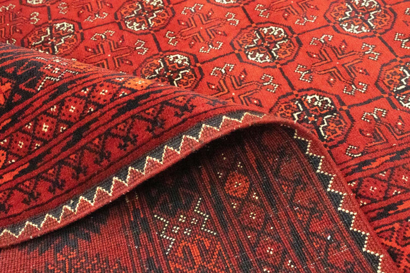 Afgański dywan - Bukhara - 295 x 199 cm - ciemna czerwień