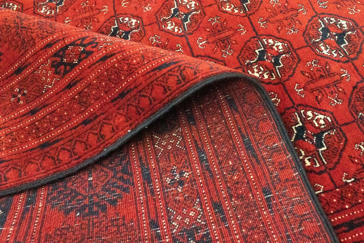 Afgański dywan - Bukhara - 293 x 196 cm - czerwony