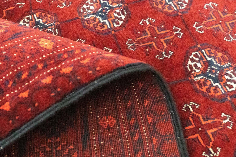 Biegacz Afgański dywan - Bukhara - 293 x 87 cm - ciemna czerwień