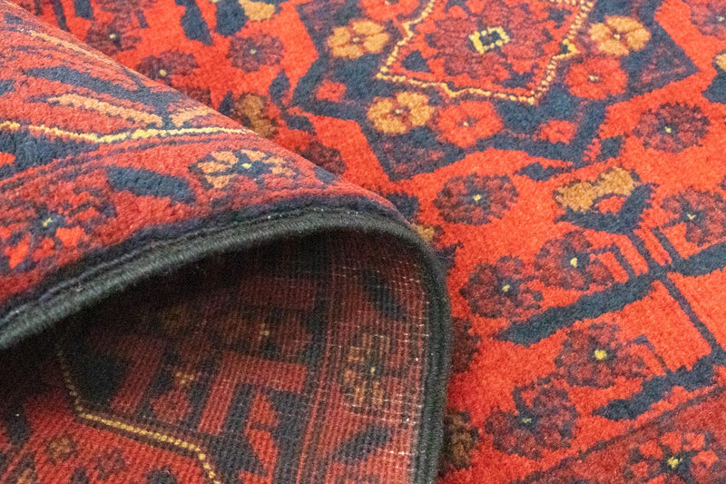 Biegacz Afgański dywan - Kunduz - 290 x 80 cm - ciemna czerwień