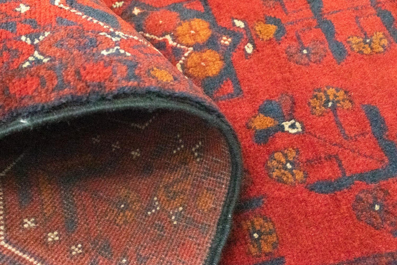 Biegacz Afgański dywan - Kunduz - 294 x 80 cm - czerwony