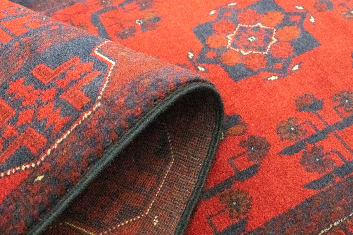 Biegacz Afgański dywan - Kunduz - 289 x 77 cm - czerwony