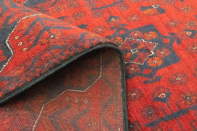 Biegacz Afgański dywan - Kunduz - 296 x 77 cm - czerwony