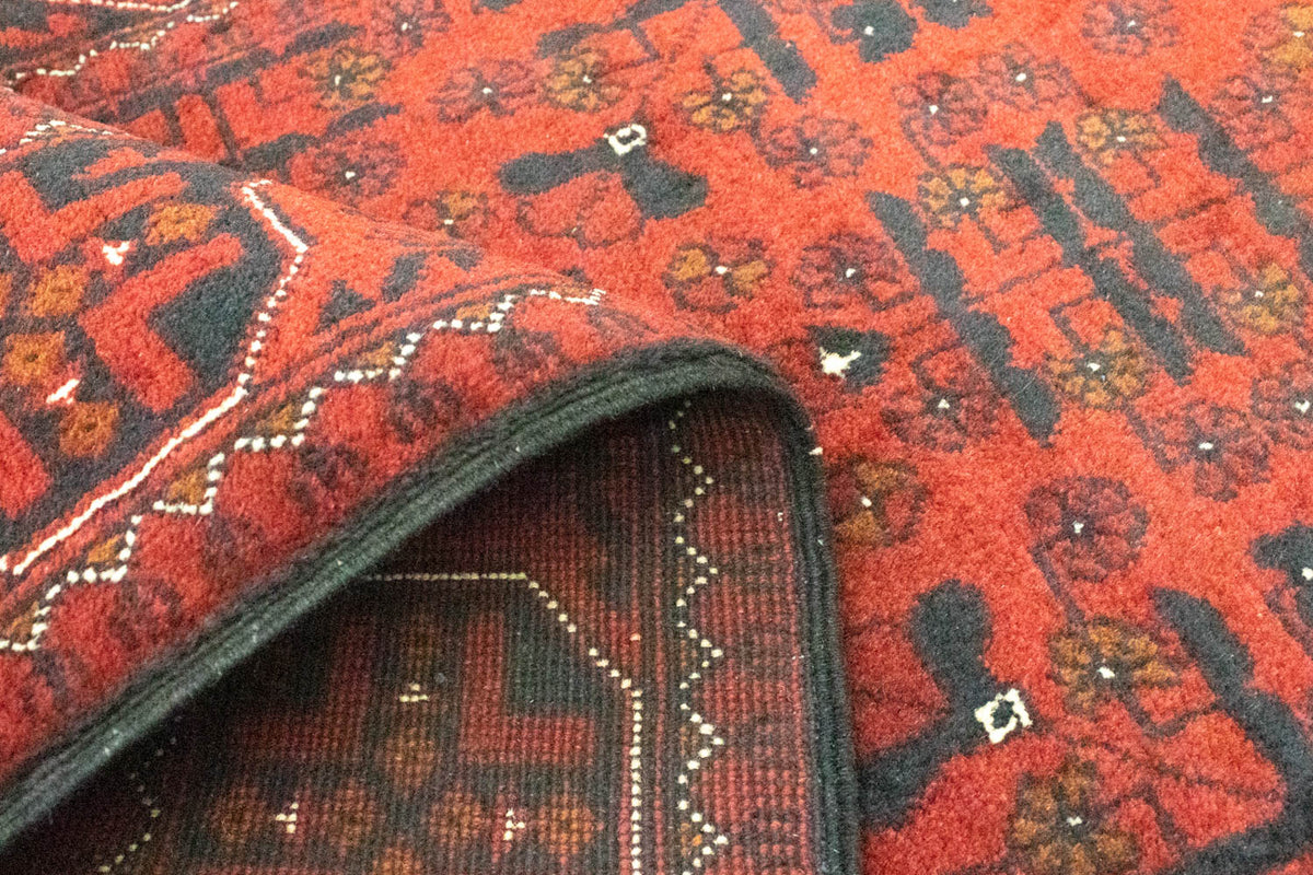 Biegacz Afgański dywan - Kunduz - 302 x 78 cm - czerwony