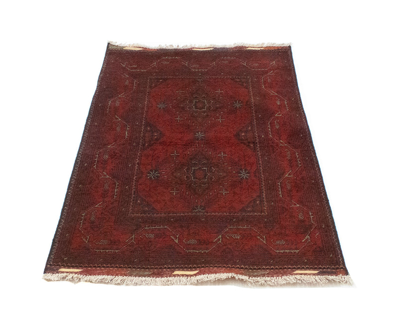 Afgański dywan - Kunduz - 123 x 75 cm - ciemna czerwień