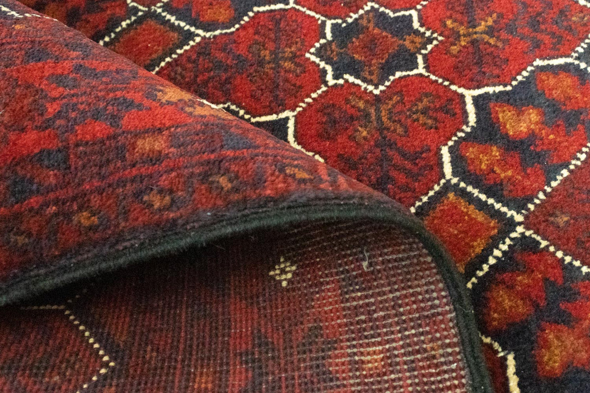 Afgański dywan - Kunduz - 121 x 82 cm - ciemna czerwień