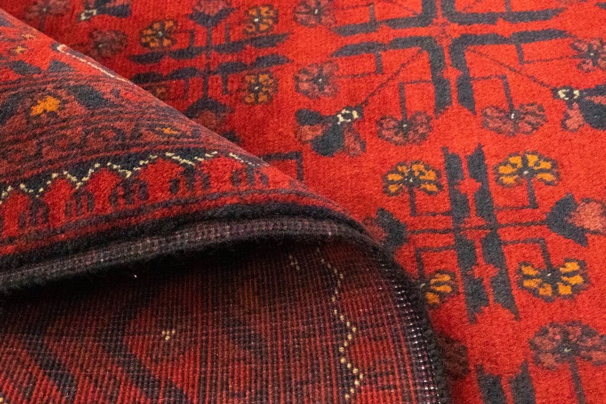 Afgański dywan - Kunduz - 194 x 147 cm - czerwony