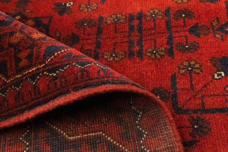 Afgański dywan - Kunduz - 195 x 154 cm - czerwony