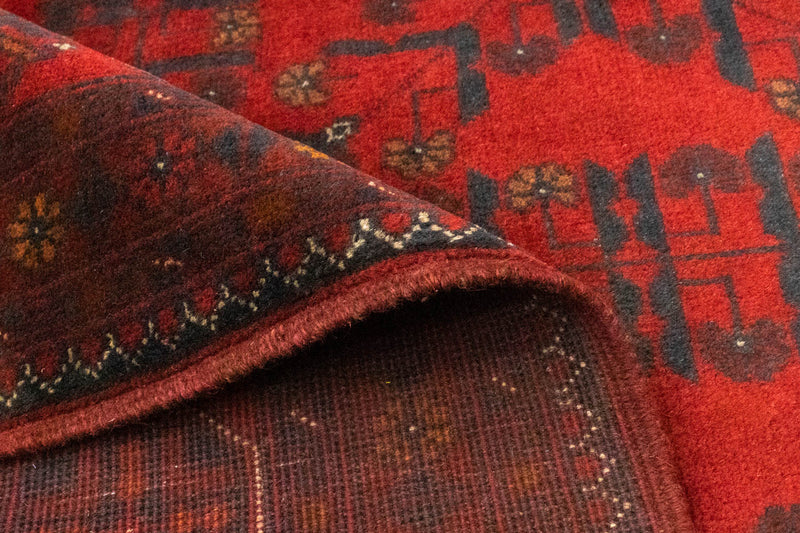 Afgański dywan - Kunduz - 196 x 151 cm - czerwony