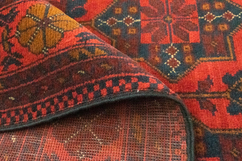 Afgański dywan - Kunduz - 145 x 98 cm - czerwony