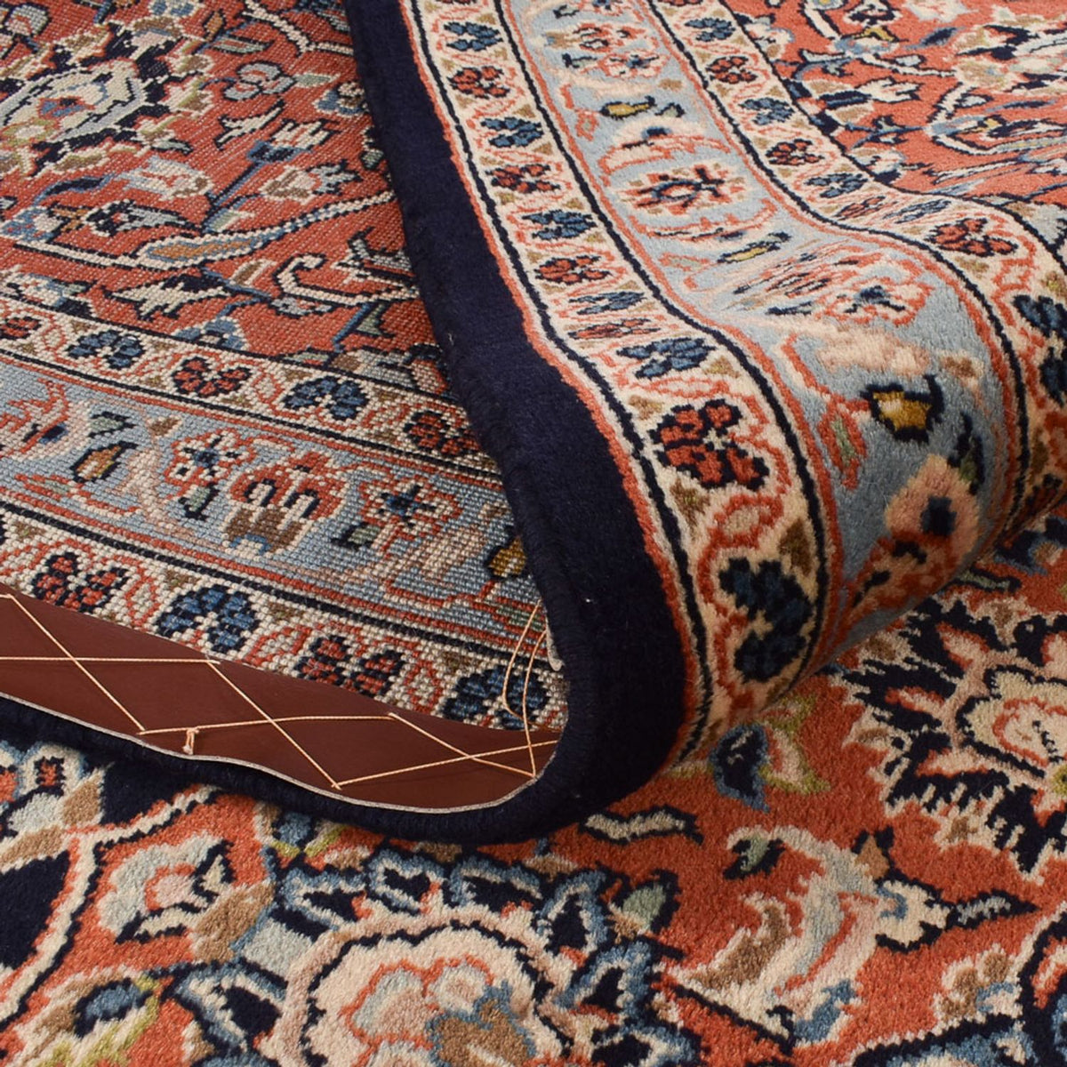 Dywan perski - Keshan - 403 x 295 cm - ciemnoniebieski