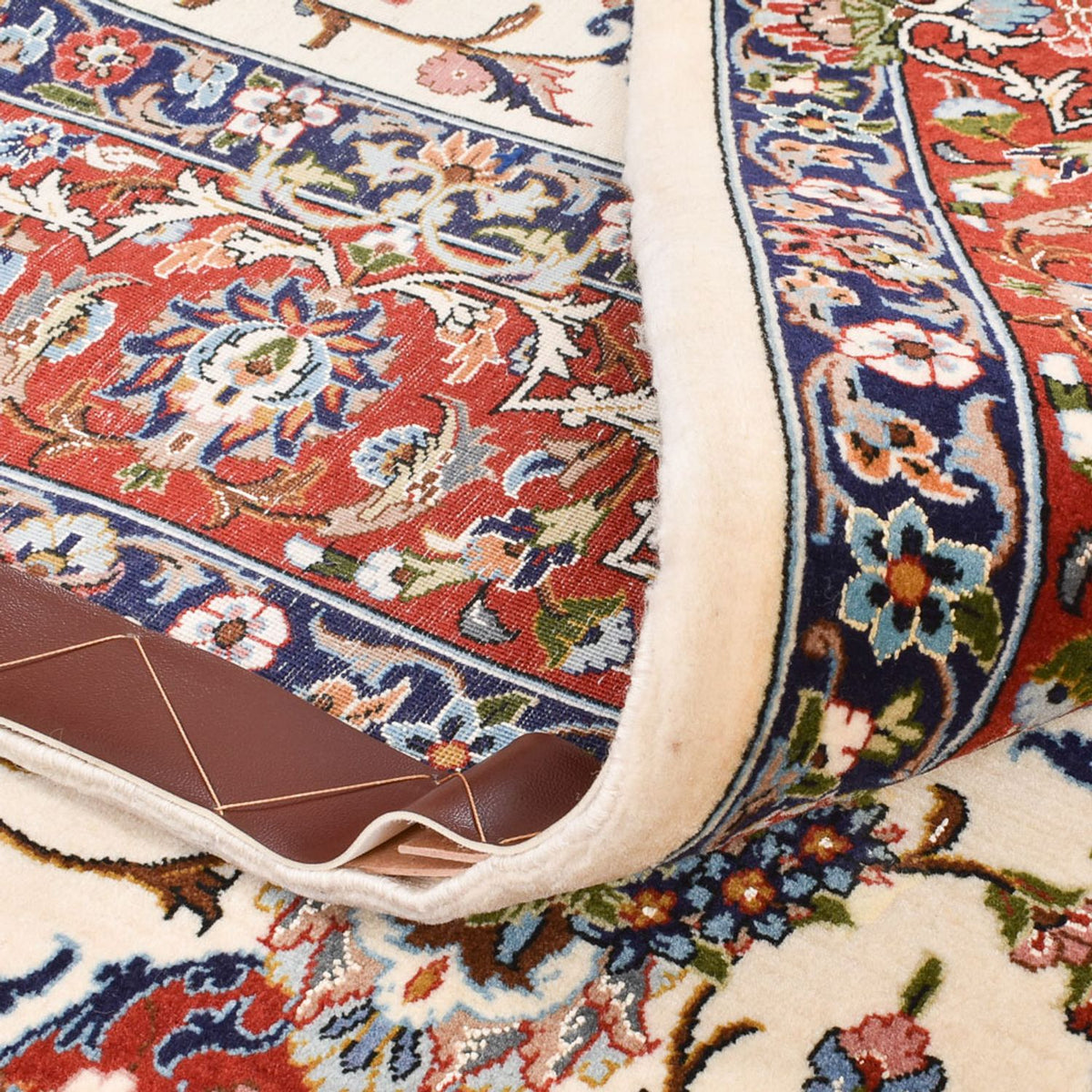 Perski dywan - Ghom - Królewski - 216 x 140 cm - kremowy