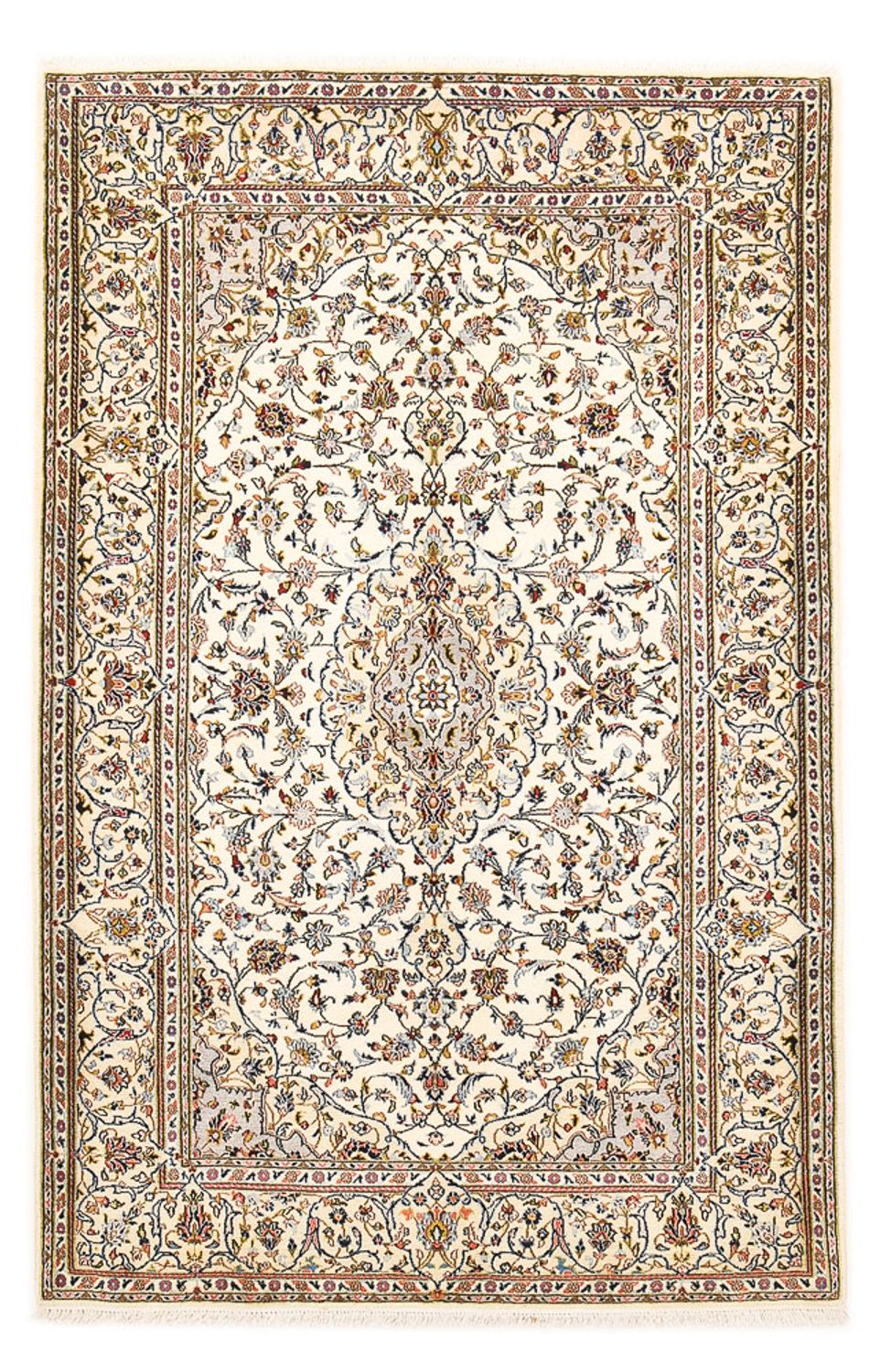 Dywan perski - Keshan - Royal - 208 x 135 cm - kremowy