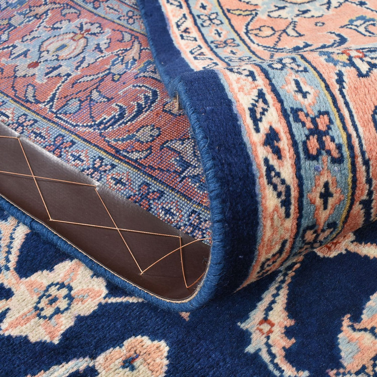 Dywan perski - Klasyczny kwadratowy  - 199 x 183 cm - ciemnoniebieski