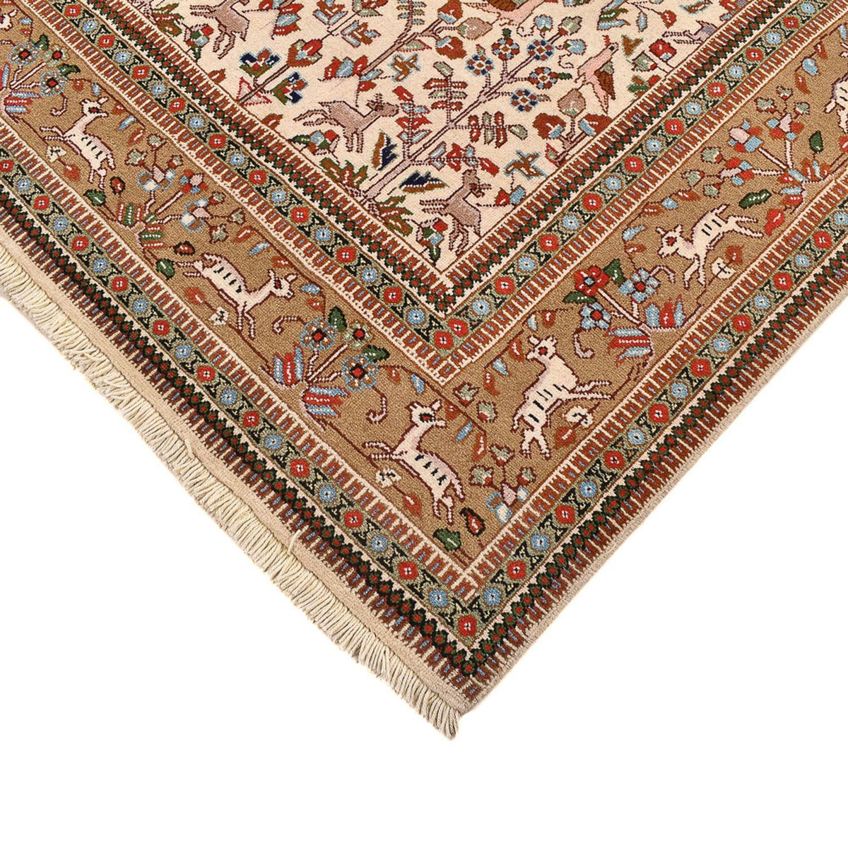 Dywan perski - Klasyczny kwadratowy  - 200 x 200 cm - kremowy