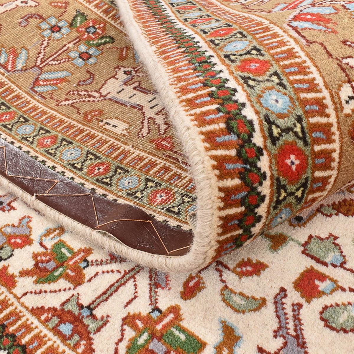 Dywan perski - Klasyczny kwadratowy  - 200 x 200 cm - kremowy