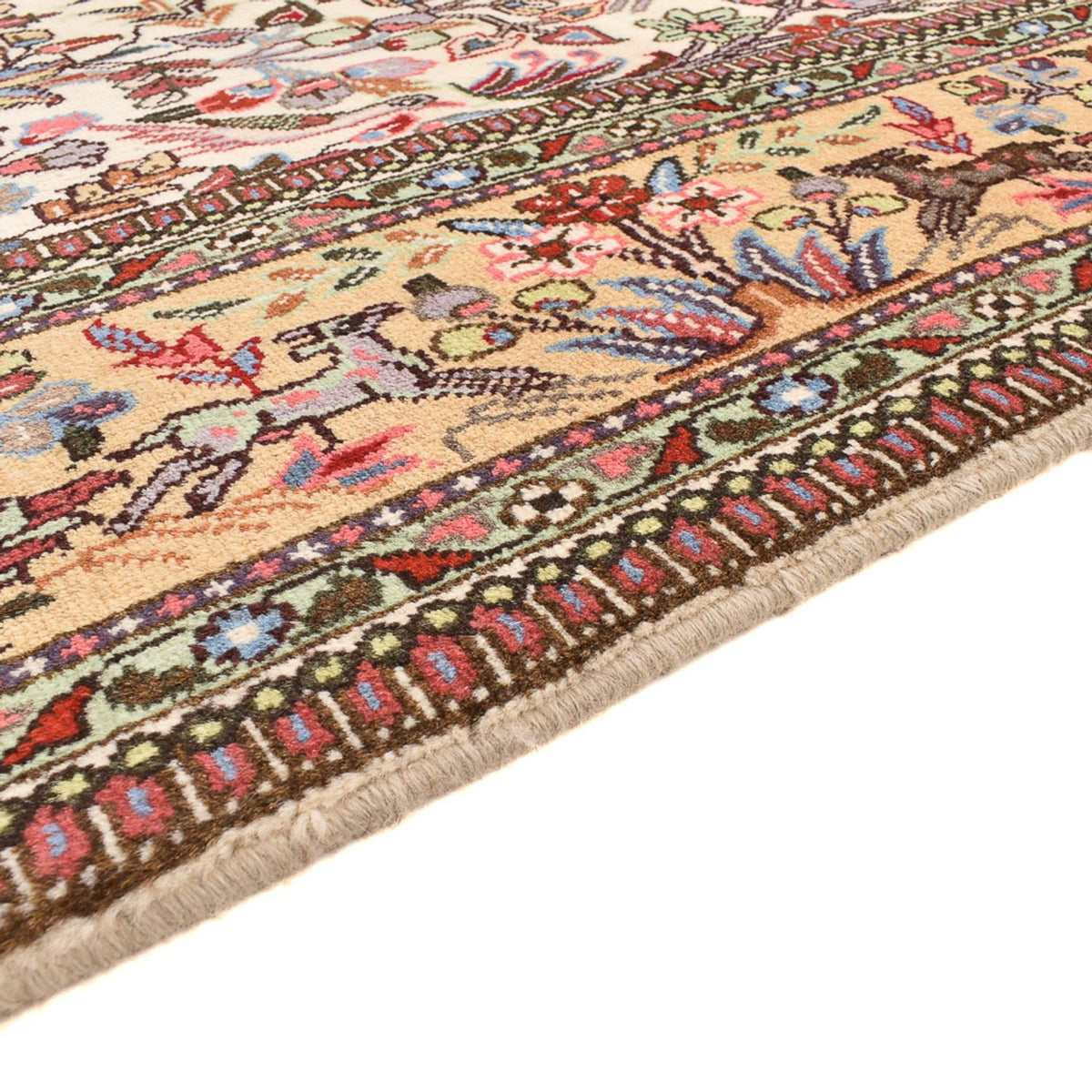 Dywan perski - Klasyczny kwadratowy  - 212 x 205 cm - kremowy