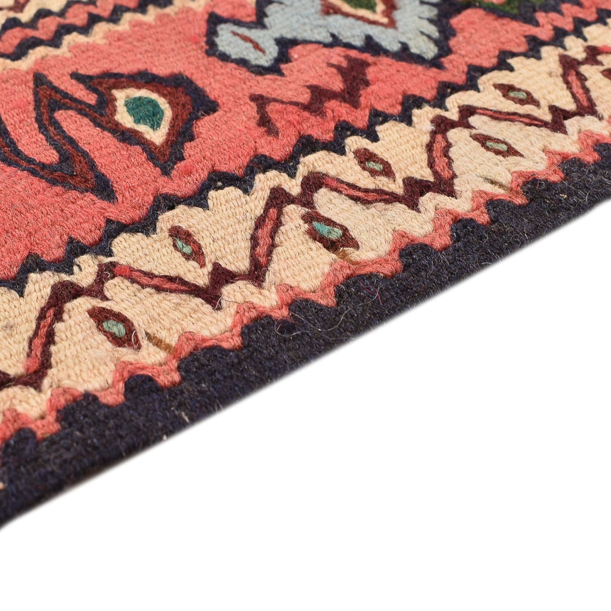 Dywan Kelim - Orientalny - 238 x 132 cm - ciemny beż