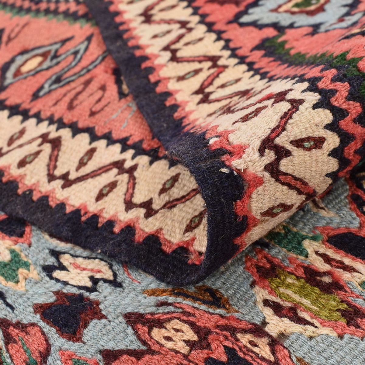 Dywan Kelim - Orientalny - 238 x 132 cm - ciemny beż