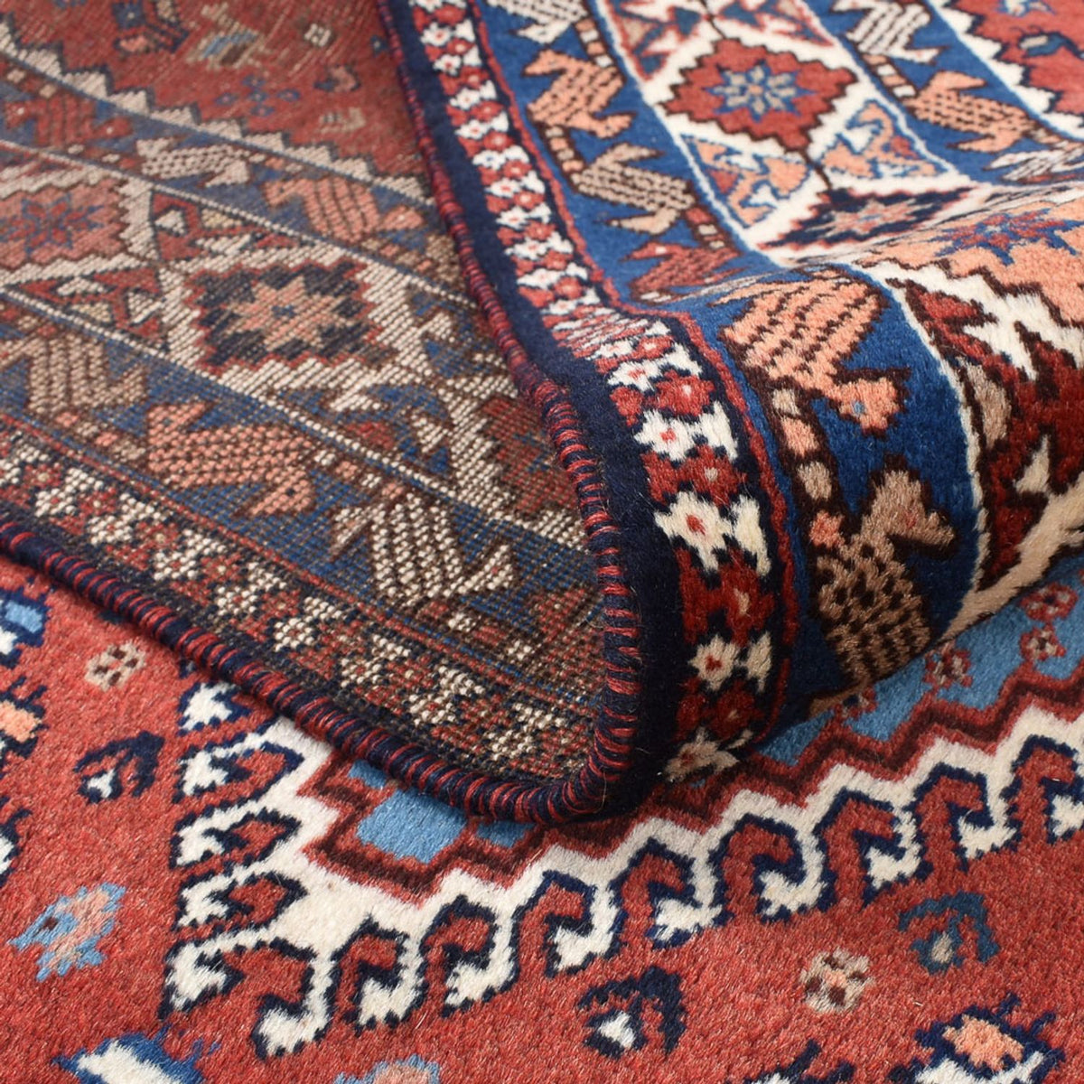 Perski dywan - Nomadyczny kwadratowy  - 200 x 188 cm - czerwony