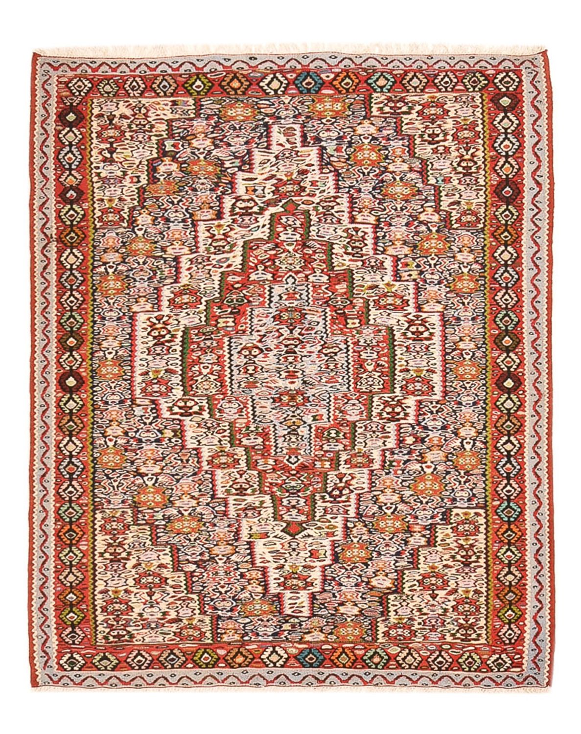 Dywan Kelim - Orientalny - 150 x 118 cm - terakota