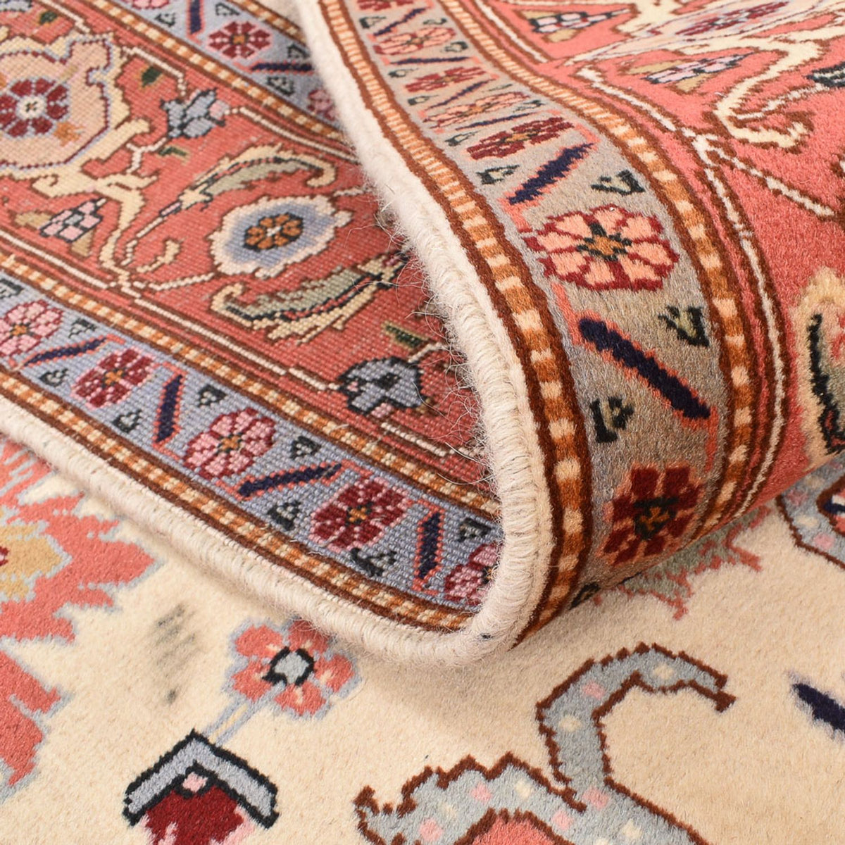 Dywan perski - Tabriz - Królewski kwadratowy  - 205 x 200 cm - kremowy