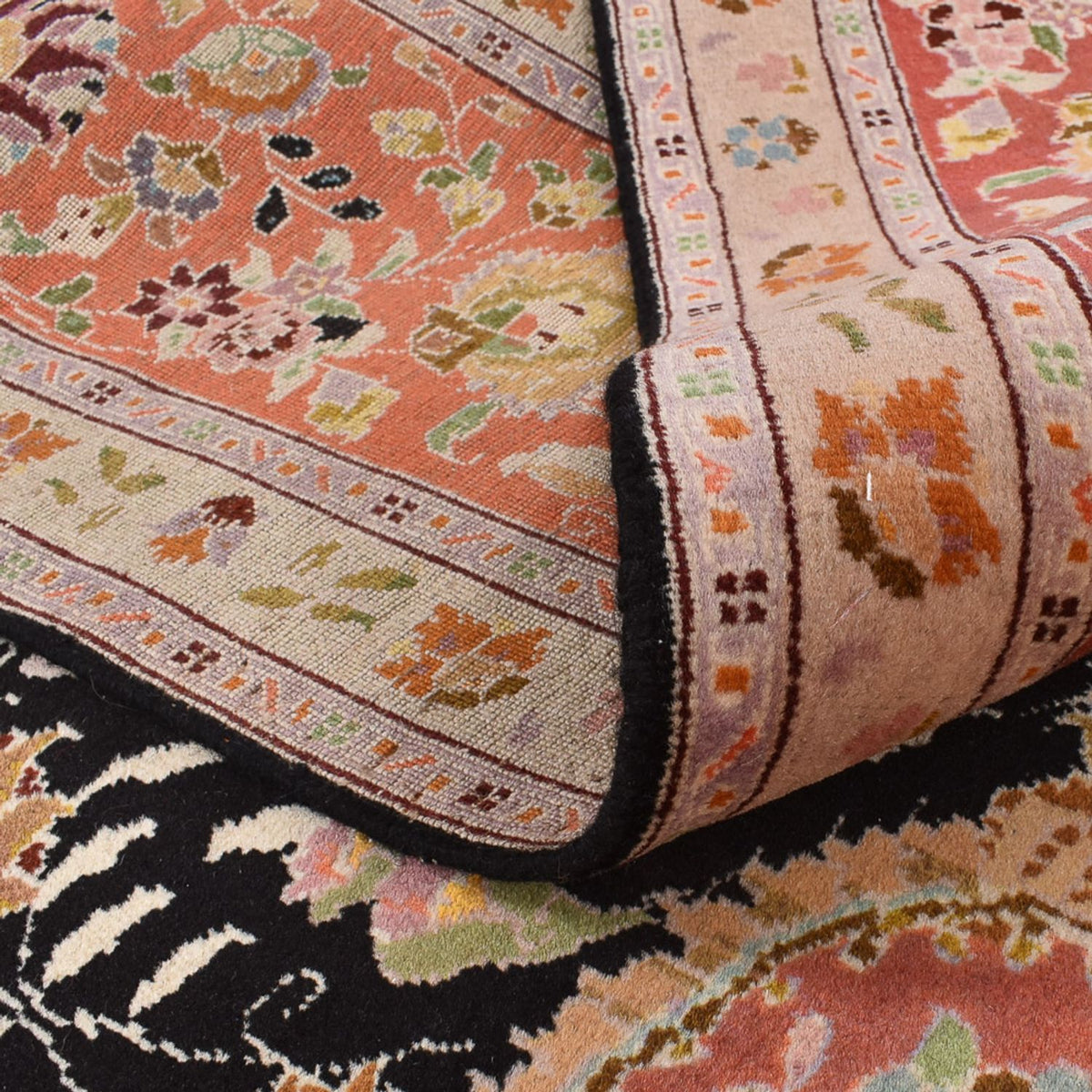 Dywan perski - Tabriz - Królewski - 357 x 248 cm - ciemnoniebieski