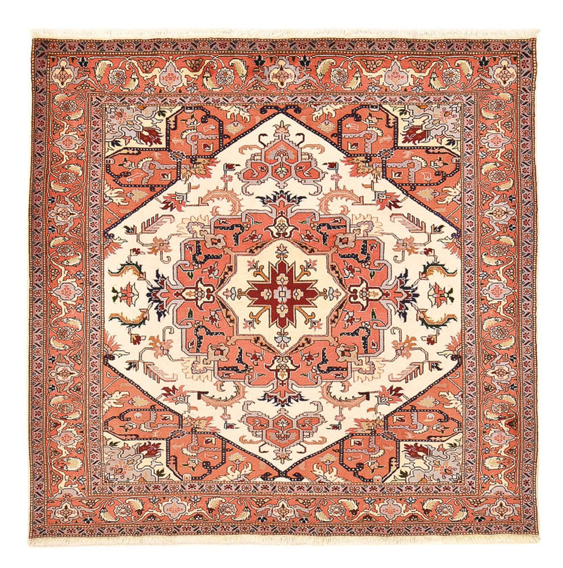 Dywan perski - Tabriz - Królewski kwadratowy  - 207 x 205 cm - kremowy