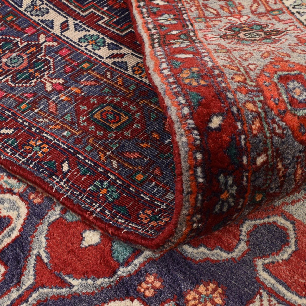 Perski dywan - Nomadyczny - 208 x 135 cm - czerwony