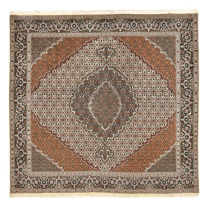 Dywan perski - Tabriz - Królewski kwadratowy  - 206 x 202 cm - jasnobrązowy