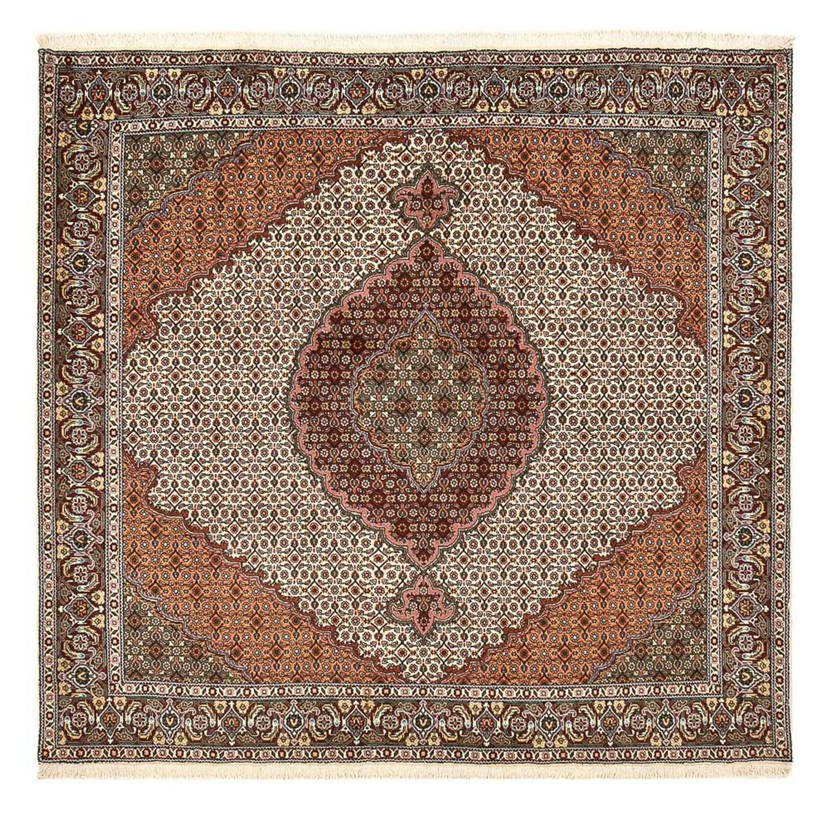 Dywan perski - Tabriz - Królewski kwadratowy  - 203 x 199 cm - wielokolorowy