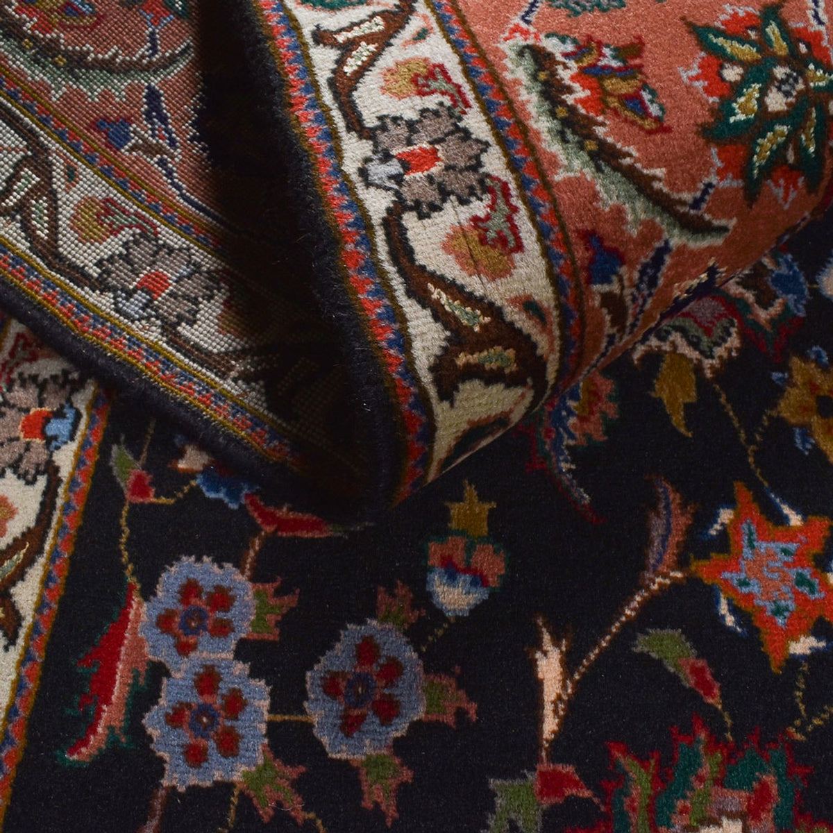 Dywan perski - Tabriz - Królewski - 308 x 201 cm - ciemnoniebieski