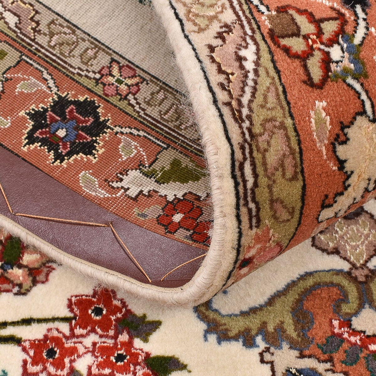 Biegacz Dywan perski - Tabriz - Królewski - 205 x 82 cm - wielokolorowy