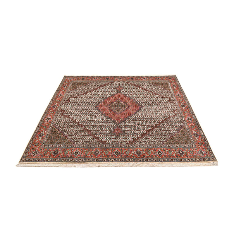 Dywan perski - Tabriz - Królewski kwadratowy  - 204 x 196 cm - jasnobrązowy