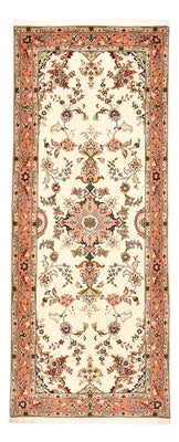 Biegacz Dywan perski - Tabriz - Królewski - 203 x 81 cm - kremowy