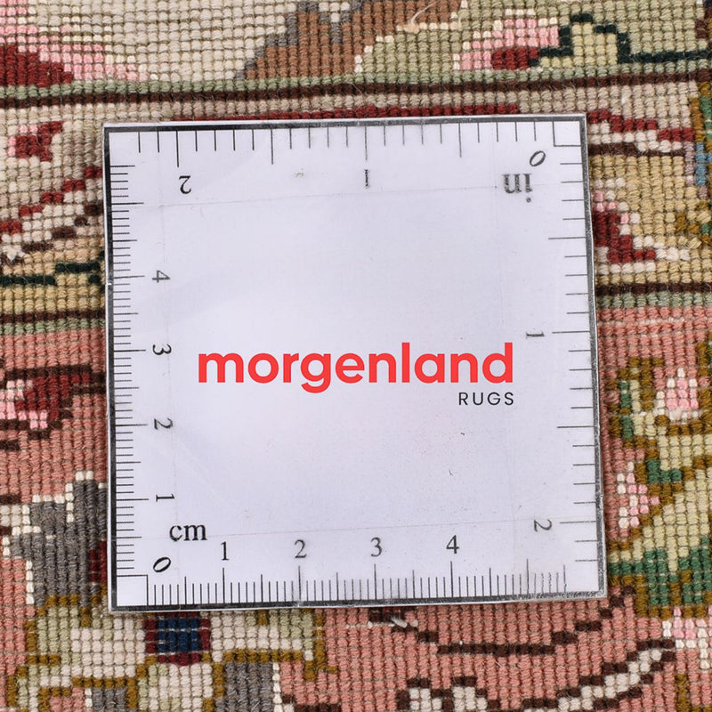 Biegacz Dywan perski - Tabriz - Królewski - 203 x 81 cm - kremowy