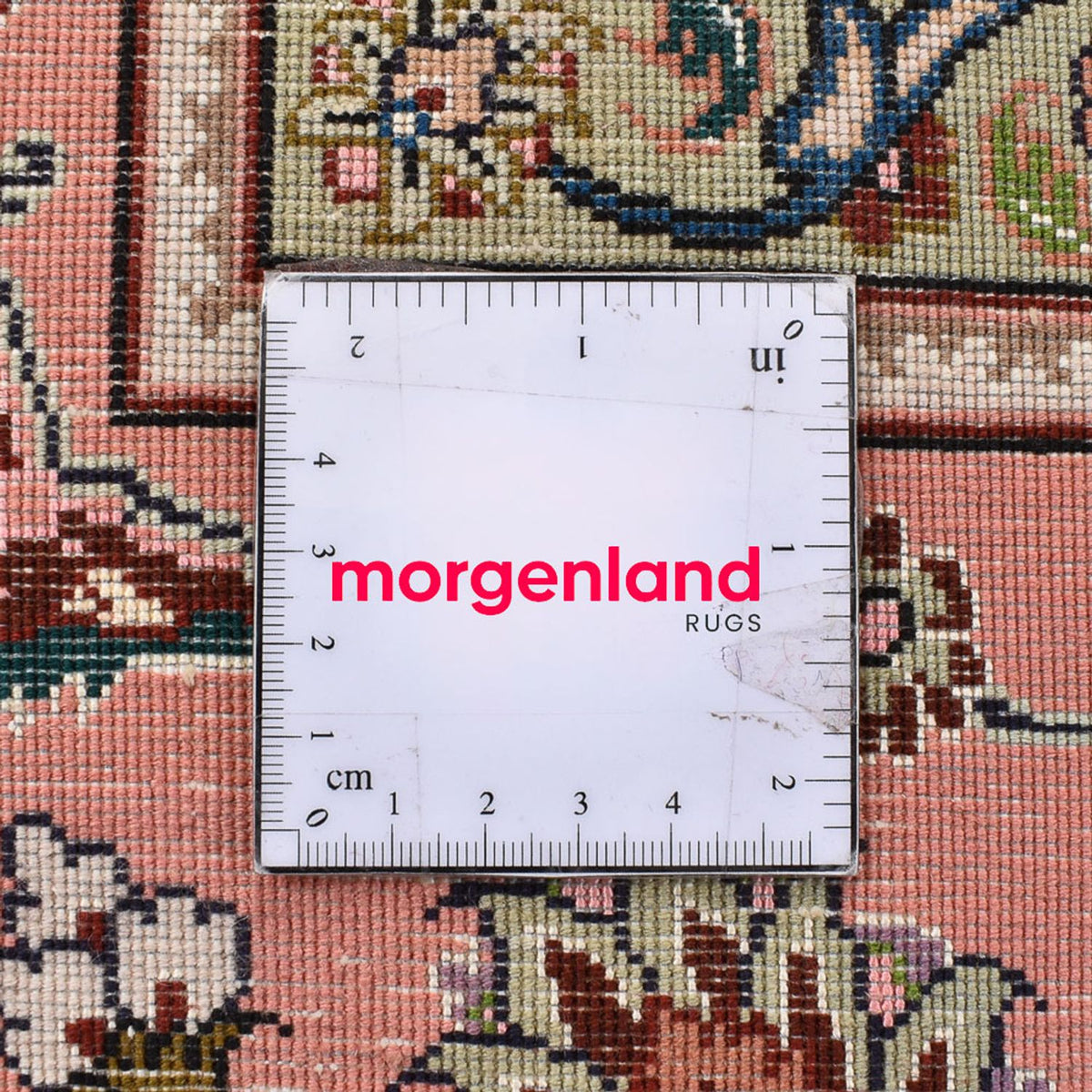 Dywan perski - Tabriz - Królewski kwadratowy  - 210 x 204 cm - jasny beż